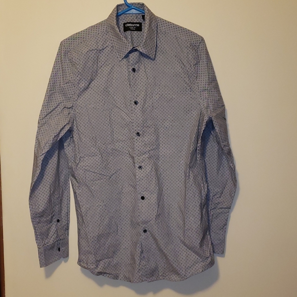 Men's long sleeve classic fit stretch dress shirt